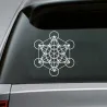 Kostka Metatrona - naklejka świętej geometrii - na samochód / laptop / oknoNaklejki