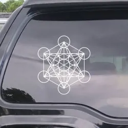 PegatinasCubo de metatrón - pegatina de geometría sagrada - para coche / portátil / ventana