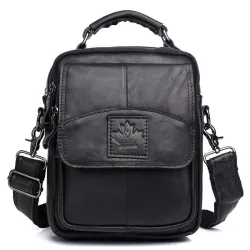 Sac à bandoulière luxueux - avec fermetures à glissière - cuir véritable