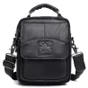 Lussuosa borsa a tracolla - con cerniere - vera pelle