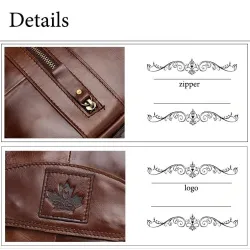 Lyxig crossbody -väska - med dragkedjor - äkta läder