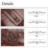 Lyxig crossbody -väska - med dragkedjor - äkta läder