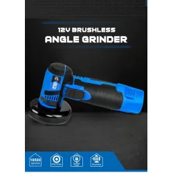 Mini angle grinder - brushless - cordless - for polishing / grinding - 2.0mAh - 18500RPM - 12V