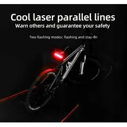 LucesLuz de freno de bicicleta - luz de giro - luz trasera de cola de flash - línea láser