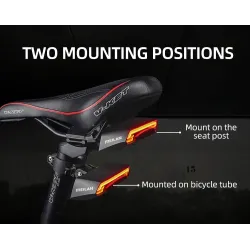 Cykelbromsljus - svängljus - blixtljus bakljus - laserlinje