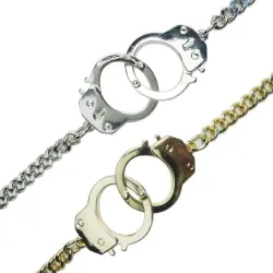 Trendy korte ketting - love handcuffs - unisexHalskettingen
