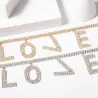 Luxury choker / short necklace - with crystal LOVE letters