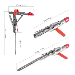Angelrutenhalter - Halterung - Automatikfeder - verstellbar - klappbar - Edelstahl
