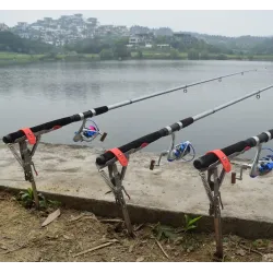 Fishing rod holder - bracket - automatic spring - adjustable - foldable - stainless steel