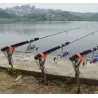 Fishing rod holder - bracket - automatic spring - adjustable - foldable - stainless steel