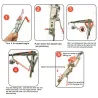 Fishing rod holder - bracket - automatic spring - adjustable - foldable - stainless steel