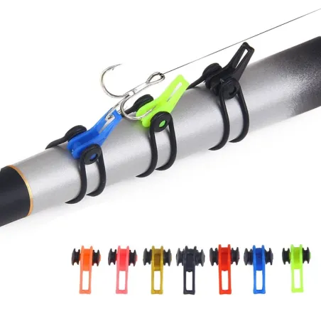 Plastic fishing rod hook - keeper holder lure - 10 pieces