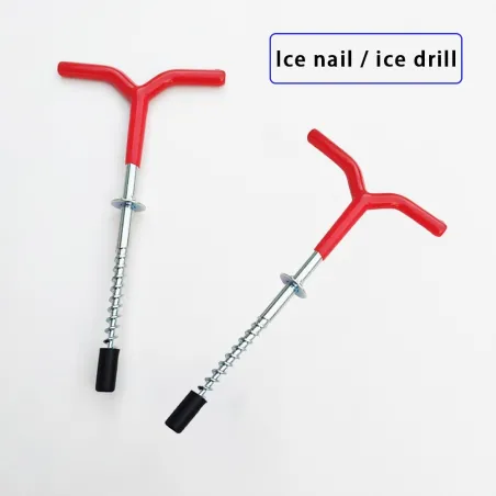 Isfiske drill og spiker - teltplugger / skrue - stangholder