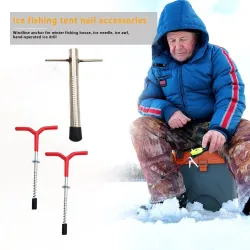 Isfiske drill og spiker - teltplugger / skrue - stangholder
