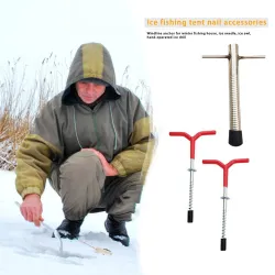 Isfiske drill og spiker - teltplugger / skrue - stangholder