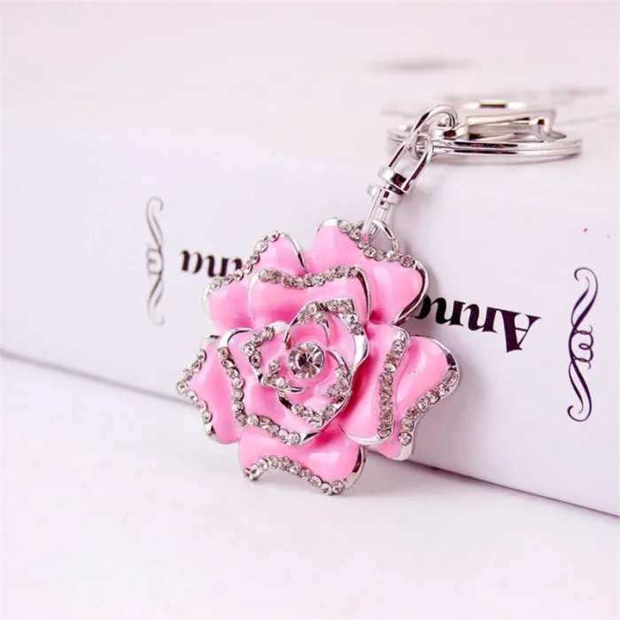 Luxurious crystal rose - keychain