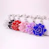 Luxurious crystal rose - keychain