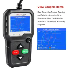 DiagnósticoKW680S - diagnóstico del coche - leer código de avería - escáner - EOBD / OBD2