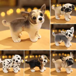 Plüschtier in Hundeform - Mops / Bulldogge / Husky / Chihuahua / Welpe -18cm