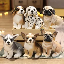 Dog shaped plush toy - Pug / Bulldog / Husky / Chihuahua / puppy - 18cm