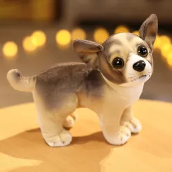 Knuffel in de vorm van een hond - Mopshond / Bulldog / Husky / Chihuahua / puppy - 18cmKnuffels