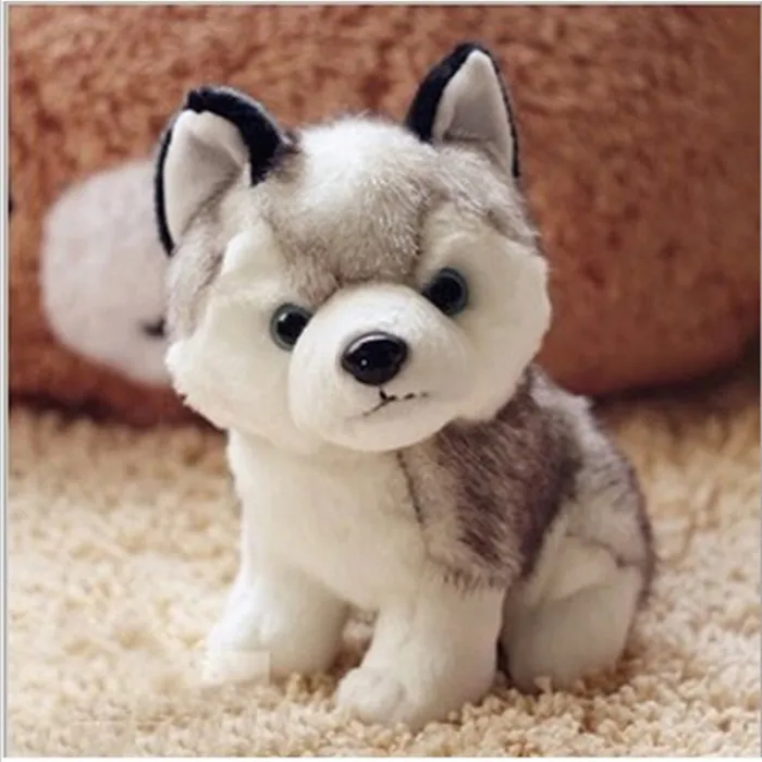 Husky hund - plyschleksak - 18cm