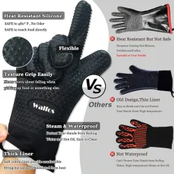 Lange beschermende handschoen - voor reiniging / BBQ - hittebestendig - siliconen - 1 stukSchoonmaak