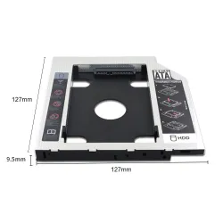 HDD Caddy - SSD SATA 3.0 - 2.5 - obudowa dysku twardego - adapter - Optical Bay - 9.5mm / 12.7mmExternal HDD case