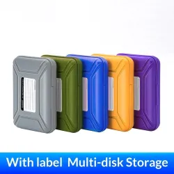 3,5-Zoll-Festplatte HDD-Schutzbox - Aufbewahrungstasche - mit Etikett