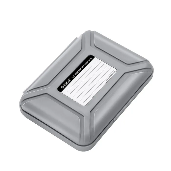 3,5-Zoll-Festplatte HDD-Schutzbox - Aufbewahrungstasche - mit Etikett