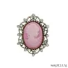 Vintage Brosche - Kristall-Cameo