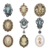 Vintage Brosche - Kristall-Cameo