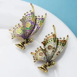 Vintage broche - fee met vlindervleugelsBroches