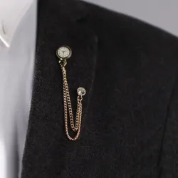 BrochesBroche con tendencia coreana - broche con reloj y cadena