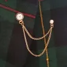 Spilla con tendenza coreana - spilla con orologio e catena