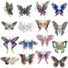 Elegante vintage broche met kristallen vlinderBroches