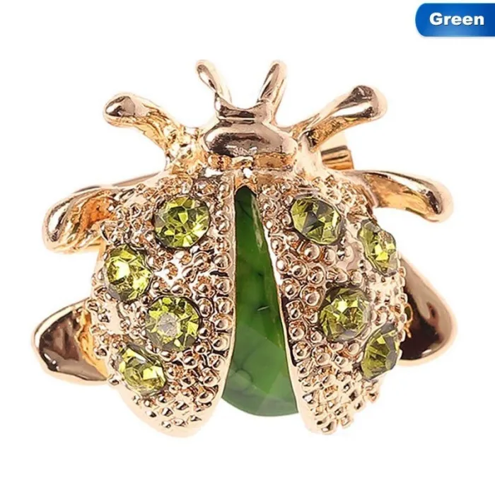 Kristall-Marienkäfer - elegante Brosche