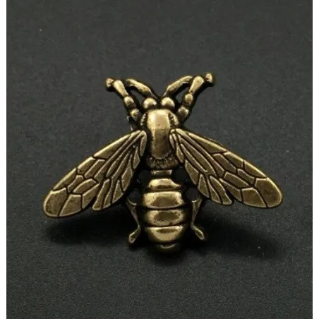 Vintage bronzen broche - bij / vliegtuigBroches