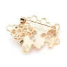 Emaille Biene / Wabe - elegante Brosche