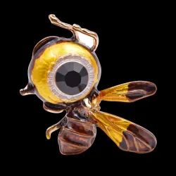 BrochesBig-Eye - abeja - broche de diamantes de imitación