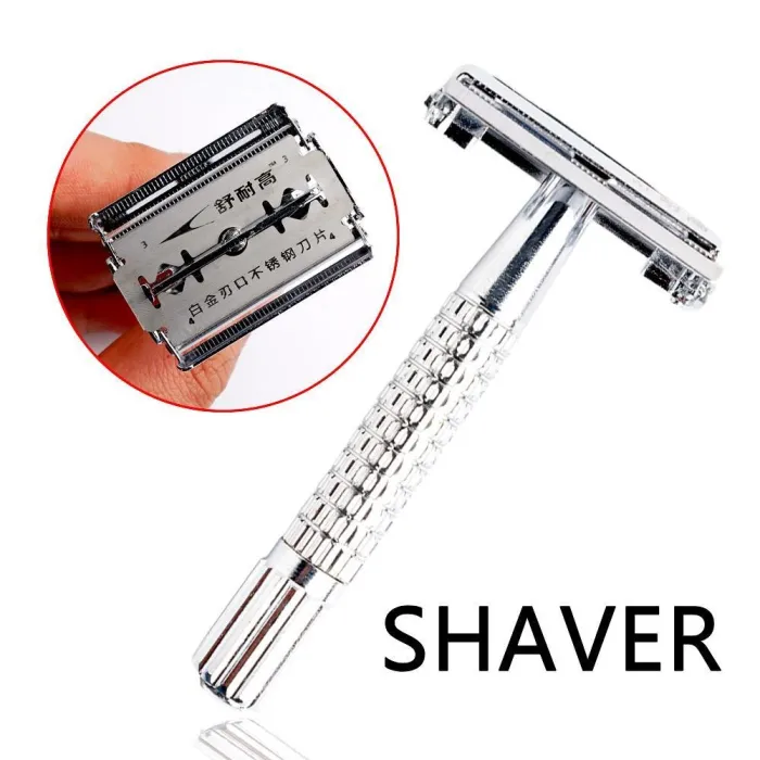 Shaving razor - double edge - with one blade