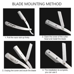Professionel retro barbermaskine - foldbar barbermaskine - med et blad