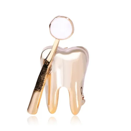 Tandartsspiegel / tand - elegante brocheBroches