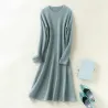 Elegantes Strickkleid - 100% Kaschmir / Wolle - Knielang