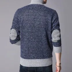Thick warm sweater - short jacket with zipper - cashmere / wool / fleece