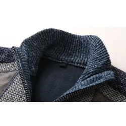 Dicker warmer Pullover - kurze Jacke mit Reißverschluss - Kaschmir / Wolle / Fleece