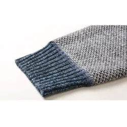 Thick warm sweater - short jacket with zipper - cashmere / wool / fleece