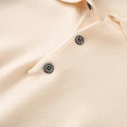 Męski sweter POLO - t-shirt z guzikami - kaszmirBluzy & Swetry