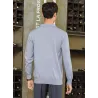 Męski sweter POLO - t-shirt z guzikami - kaszmirBluzy & Swetry