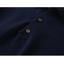 Męski sweter POLO - t-shirt z guzikami - kaszmirBluzy & Swetry